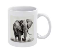 FodPand Elephant Sketch Coffee Cups Tea Cup Travel Coffee Mug