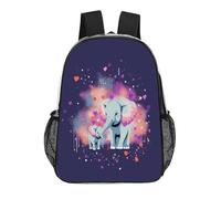 FodPand Elephant Sprays Love 17 Inch Clear Backpack Large Heavy Duty, Clear Bag for Stadium Events, See Through Backpack Transparent PVC Or Work, Sporting Events And Gym