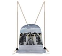 FodPand Emperor Penguin Huddle Drawstring Backpack Sports Gym Bag Drawstring Bags Foldable Backpacks for Women Men