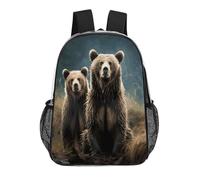 FodPand Encounter Animal Bear 17 Inch Clear Backpack Large Heavy Duty, Clear Bag for Stadium Events, See Through Backpack Transparent PVC Or Work, Sporting Events And Gym