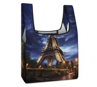 FodPand Fantasy Eiffel Tower Reusable Grocery Bags Tote Bags