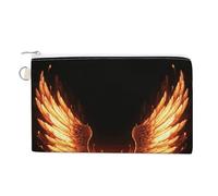 FodPand Fire Angle Wings Wallet for Women Men, Coin Purse Compact, Card Holder Multi-Purpose for Coins, Cosmetics, Invoice