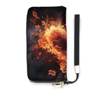 FodPand Fire Flowers And Heart Wallet for Women Coin Purse