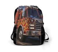 FodPand Fire Truck Gym Bag Backpack Drawstring Backpack