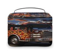 FodPand Fire Truck Makeup Bag Toiletry Bag Cosmetic Bags