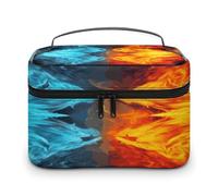 FodPand Fire Vs Ice Art Makeup Bag Toiletry Bag Cosmetic Bags