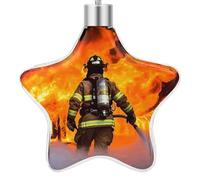 FodPand Firefighter Fireman FlamePendant Christmas Necklace Christmas Tree Ornaments Beautiful Pendant for Automobile, Indoor, Window, Santa Claus, Thanksgiving Xmas Party Gifts