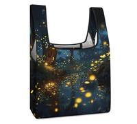 FodPand Fireflies Reusable Grocery Bags Tote Bags