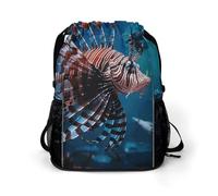 FodPand Fish in Fish Tank Gym Bag Backpack Drawstring Backpack | String Bags for Women Men Backpack with Shoes Compartment for Sports Gym Travel Swimming Beach