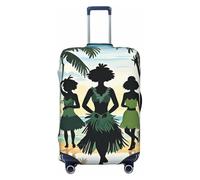 FodPand Five silhouettes of Hawaiian dance Travel Luggage Cover Elastic Suitcase Cover Protector Anti-Scratch Luggage Protector Universal Washable Travel Sleeve Baggage Case Fits 18-32 Inch Suitcase