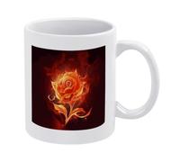 FodPand Flame Rose Coffee Cups Tea Cup Travel Coffee Mug