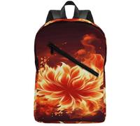 FodPand Flaming Fire Flowers Laptop Backpack for Travel Backpack Large with 2 Compartments,Computer Bag for Men/Women