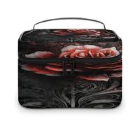 FodPand Flat Rose Makeup Bag Toiletry Bag Cosmetic Bags