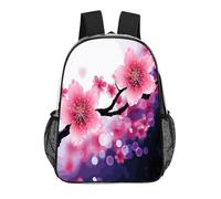 FodPand Flower2 17 Inch Clear Backpack Large Heavy Duty, Clear Bag for Stadium Events, See Through Backpack Transparent PVC Or Work, Sporting Events And Gym