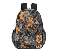 FodPand Flowers And Shamans 17 Inch Clear Backpack Large Heavy Duty, Clear Bag for Stadium Events, See Through Backpack Transparent PVC Or Work, Sporting Events And Gym