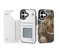 FodPand for iPhone 17 Wallet Case with Card Holder, PU Leather Kickstand Flip Protective Cover Italy Tuscan iPhone 17 Case Shockproof Phone Cases for Women Men