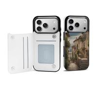 FodPand for iPhone 17 Wallet Case with Card Holder, PU Leather Kickstand Flip Protective Cover Italy Tuscan iPhone 17 Pro Case Shockproof Phone Cases for Women Men