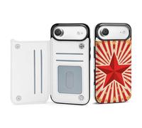 FodPand for iPhone 17 Wallet Case with Card Holder, PU Leather Kickstand Flip Protective Cover Vintage Circus Background iPhone 17 Air Case Shockproof Phone Cases for Women Men