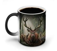 FodPand Forest Wildlife Color Changing Mugs Funny Heat Sensitive Ceramic Coffee Mugs Temperature Changing Mug Novelty Magic Cup Gift for Coffee Lover 11 Oz