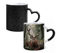 FodPand Forest Wildlife Color Changing Mugs Heat Sensitive Ceramic Coffee Mugs Funny Temperature Changing Mug Novelty Magic Cup Gift for Coffee Lover 11 Oz