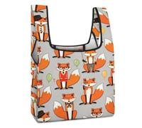 FodPand Fox Reusable Grocery Bags Tote Bags