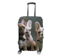 FodPand French Bulldog Puppies Luggage Covers for Suitcase Protector Fits 19-32 Inch Suitcase Cover, Washable Travel Baggage Covers Durable Luggage Protector for Secure Fit, style, S, Modern