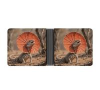 FodPand Frilled Lizard Wallet for Men Leather Bifold Wallet Front Pocket Wallets Card Holder Wallets Money Clip