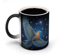 FodPand Galaxy Plumaged Bird of Paradise Color Changing Mugs Funny Heat Sensitive Ceramic Coffee Mugs Temperature Changing Mug Novelty Magic Cup Gift for Coffee Lover 11 Oz