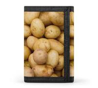 FodPand Garden Potatoes Wallet,Portable Three Folds Wallet Sturdy With Hanging Buckle Zipper Wallets for Man Woman