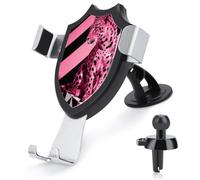 FodPand Geometric Leopard Pattern Phone Holder with Suction Cup,Rotation Adjustable Car Phone Mount, Car Mount for Car Windshield Dashboard Air Vent