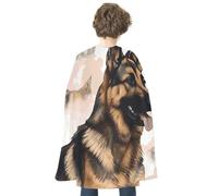 FodPand German Shepherd Dog Lovers Halloween Cloak Cosplay Costumes Adults | Soft Satin Cape Poncho, Wizard/Witch/Vampire/Knight/Royal Roleplay, Spooky Party Favor, Trick or Treat Essential Accessories