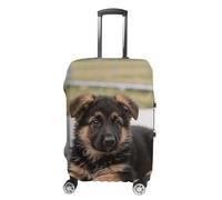 FodPand German Shepherd Puppies Luggage Covers for Suitcase Protector Fits 19-32 Inch Suitcase Cover, Washable Travel Baggage Covers Durable Luggage Protector for Secure Fit, style, L, Modern