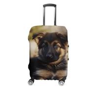 FodPand German Shepherd Puppy Luggage Covers for Suitcase Protector Fits 19-32 Inch Suitcase Cover, Washable Travel Baggage Covers Durable Luggage Protector for Secure Fit, style, S, Modern