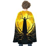 FodPand Ghost of Dead Wood Halloween Cloak Reversible Renaissance Cape Medieval Costume for Cosplay Themed Party Dress Up