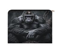 FodPand Gorilla on The Ground Travel Makeup Bag, Aesthetic Portable Cosmetic Bags with Zipper, Makeup Pouch, Cute Travel Toiletry Bag Skincare Bags for Women