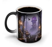 FodPand Gothic Fog Forest Color Changing Mugs Funny Heat Sensitive Ceramic Coffee Mugs Temperature Changing Mug Novelty Magic Cup Gift for Coffee Lover 11 Oz