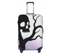 FodPand Gothic Skull Tree Travel Luggage Cover Elastic Suitcase Cover Protector Anti-Scratch Luggage Protector Universal Washable Travel Sleeve Baggage Case Fits 18-32 Inch Suitcase, Black, S