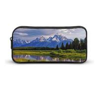 FodPand Grand Teton National Park Pencil Case Multifunctional Pencil Pouch Large Capacity Adults Portable Tool Storage Organizer Bag Marker Case Office Accessory Or Cosmetic Bag