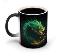 FodPand Green Dragon Color Changing Mugs Funny Heat Sensitive Ceramic Coffee Mugs Temperature Changing Mug Novelty Magic Cup Gift for Coffee Lover 11 Oz