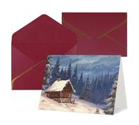 FodPand Greeting Cards with Envelopes Birthday Cards 4.5 x 6 inch Half-Fold Encouragement Card,Funny Postcards Cabin in the woods Blank Note Card Invitation Cardstock for All Occasions