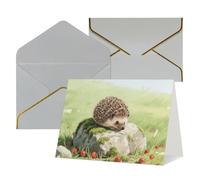 FodPand Greeting Cards with Envelopes Birthday Cards 4.5 x 6 inch Half-Fold Encouragement Card,Funny Postcards Cute Hedgehog Blank Note Card Invitation Cardstock for All Occasions