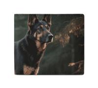 FodPand Handsome Dog Bifold Wallet for Men Women, 4.3"x3.7" Compact Leather Wallet with ID Window & Coin Pocket, Slim Minimalist Card Holder for Daily Carry & Travel