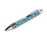 FodPand Happy Penguin in The Water Ballpoint Pens Fine Point Smooth Writing Pen Retractable Ball Point Pens 0.5mm Black Ink Pen Office Supplies Gifts for Men Women 1 PCS