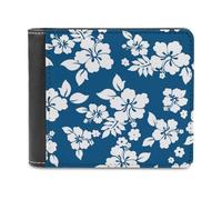 FODPAND Hawaii Flower Leather Wallet Extra Capacity Bifold Wallet Slim Minimalist Front Pocket Wallets Credit Card Holder