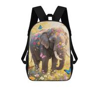 FodPand Heavy-Duty Laptop Backpack 17 Inch - 600D Polyester Butterfly Elephant Backpack Lightweight Shoulder Bag Casual Daypack for Men & Women, Travel Hiking Camping