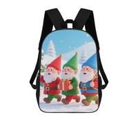FodPand Heavy-Duty Laptop Backpack 17 Inch - 600D Polyester Christmas Gnomes Backpack Lightweight Shoulder Bag Casual Daypack for Men & Women, Travel Hiking Camping
