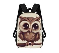 FodPand Heavy-Duty Laptop Backpack 17 Inch - 600D Polyester Cute Owl Backpack Lightweight Shoulder Bag Casual Daypack for Men & Women, Travel Hiking Camping