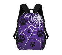 FodPand Heavy-Duty Laptop Backpack 17 Inch - 600D Polyester Dog Paws Web Backpack Lightweight Shoulder Bag Casual Daypack for Men & Women, Travel Hiking Camping