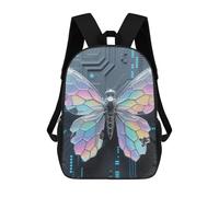 FodPand Heavy-Duty Laptop Backpack 17 Inch - 600D Polyester Fish Scale Butterfly Backpack Lightweight Shoulder Bag Casual Daypack for Men & Women, Travel Hiking Camping