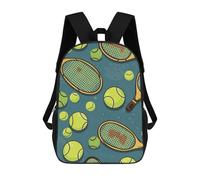 FodPand Heavy-Duty Laptop Backpack 17 Inch - 600D Polyester Funny Tennis Racquets And Tennis Balls Backpack Lightweight Shoulder Bag Casual Daypack for Men & Women, Travel Hiking Camping